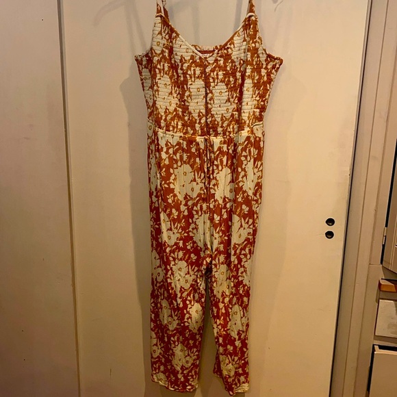 Band of Gypsies size 1X jumper mustard yellow with cream florals 100% Viscose - Picture 1 of 9